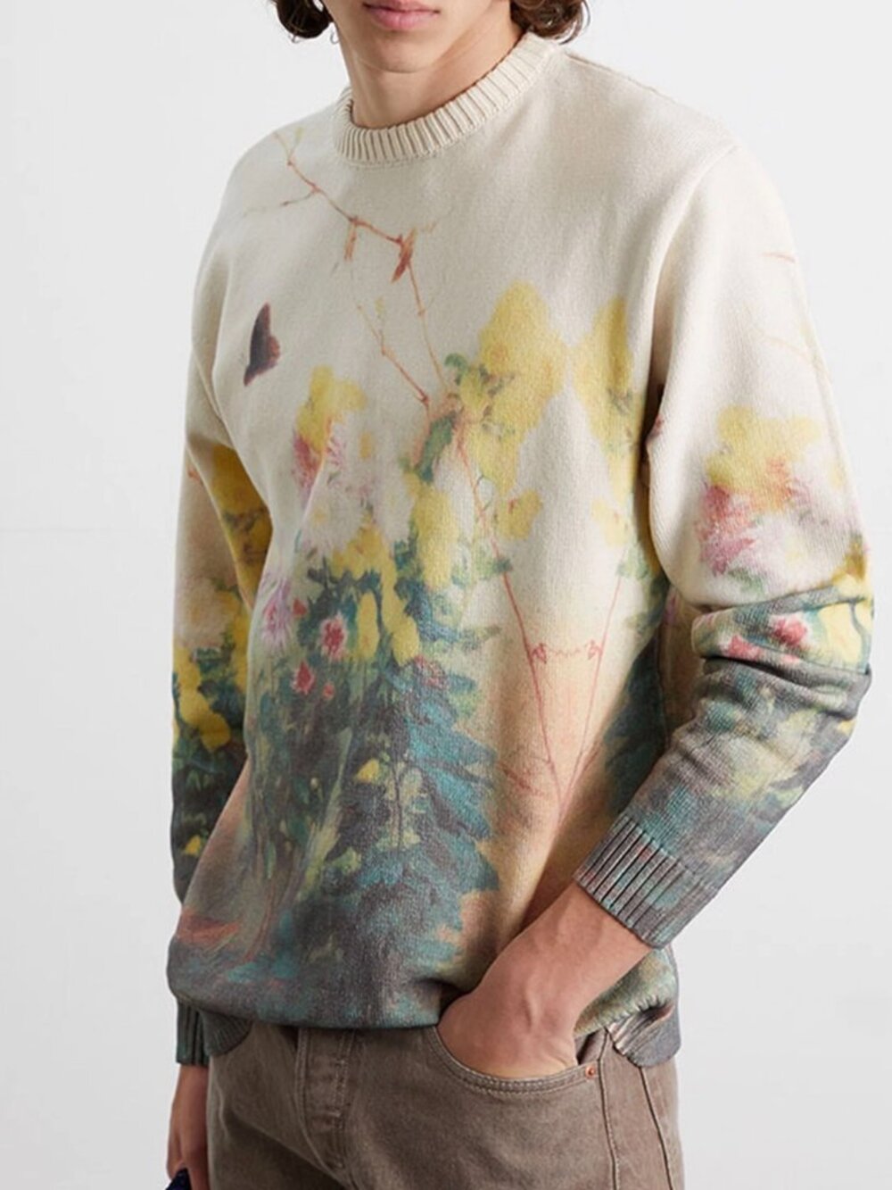 Pacsun Painting Crew Neck Sweater - Size L